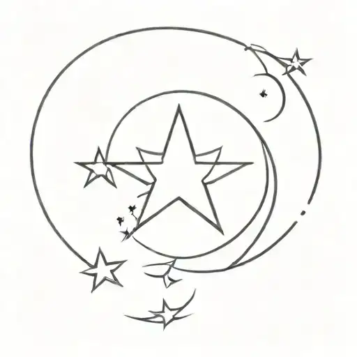 Star And Moon Shining