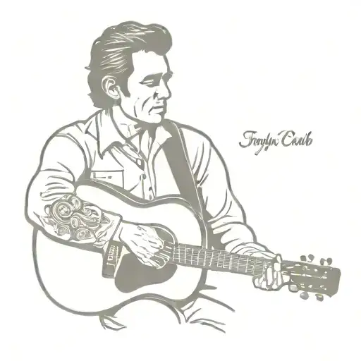 Johnny Cash Country Inspired Tattoo Featuring