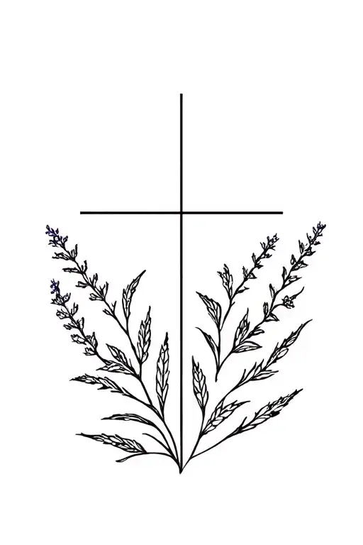 Cross With Fireweed