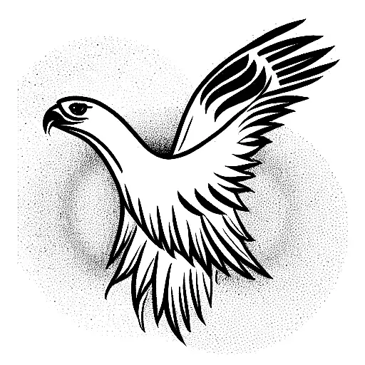 Hawk Carrying His Family On His Wings