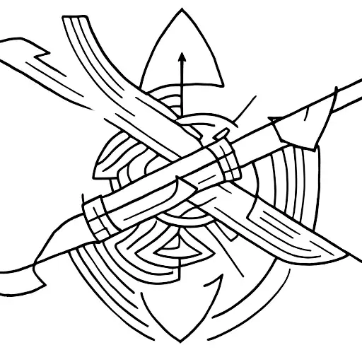 A Minimalist Tattoo Of An Arrow