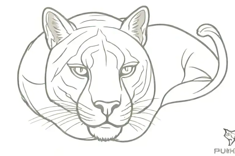 Puma Line Art