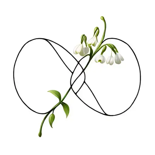 Lilly Of The Valley Intertwined With An Infinity Symbol