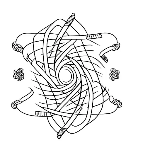 A Minimalist Tattoo Of A Dna Double Helix Intertwined With A Tree Trunk