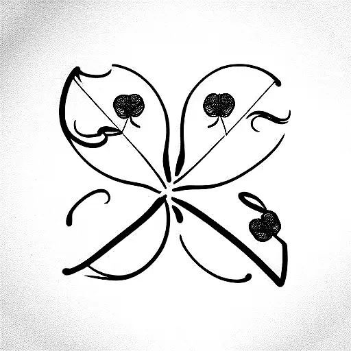 Four Leaf Clover With Letter P