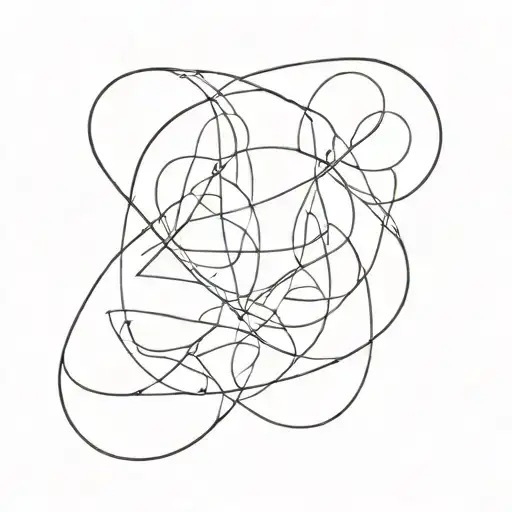 Abstract Psychotherapy Art Using Black Lines