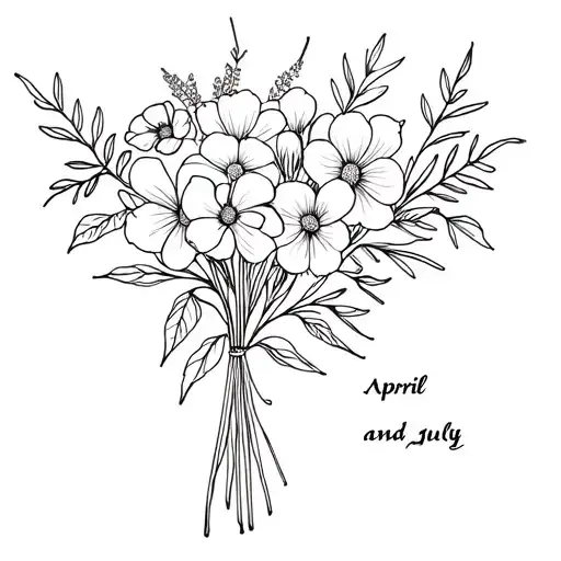 Birth Flower Bouquet April May And July