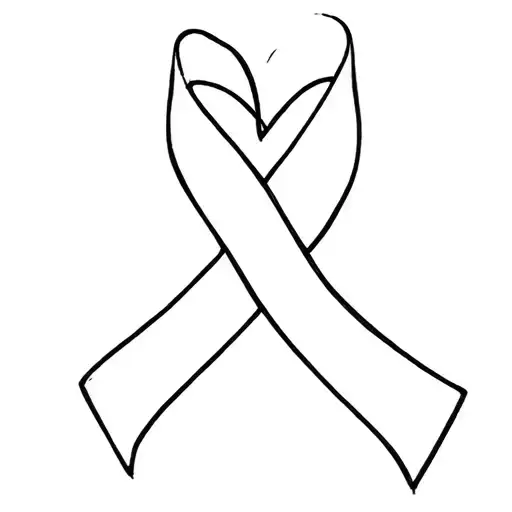 Ptsd Awareness Ribbon Childhood Cancer Ribbon Intertwined Heart