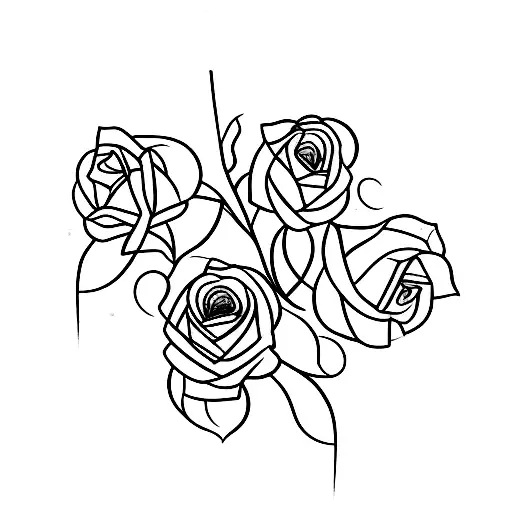 A Vine With The Different Stages Of Roses Growing
