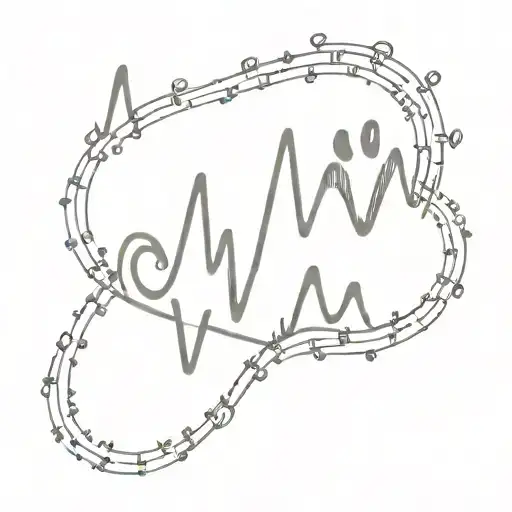 Ekg Line With Paw Prints And Eva Sue