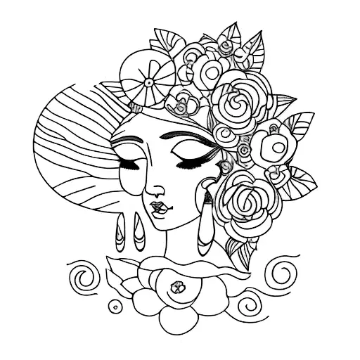 Earth Goddess With Floral