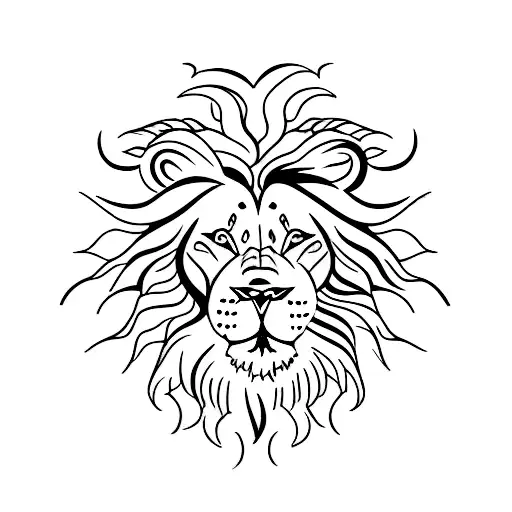 Lion Face With Greek Vibe