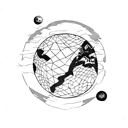 Earth Planet In Simple Square