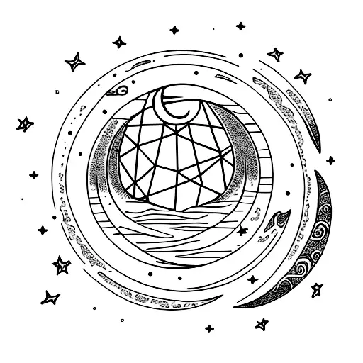 Moon Rising Over Ocean