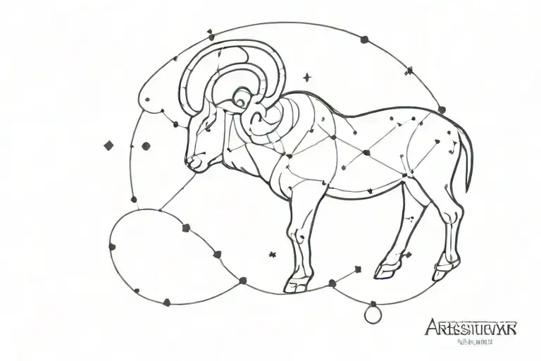 The Constellation Of The Zodiac Sign Aries