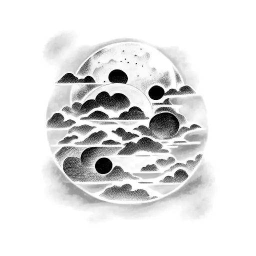 Only A Moon Without Another Objects In