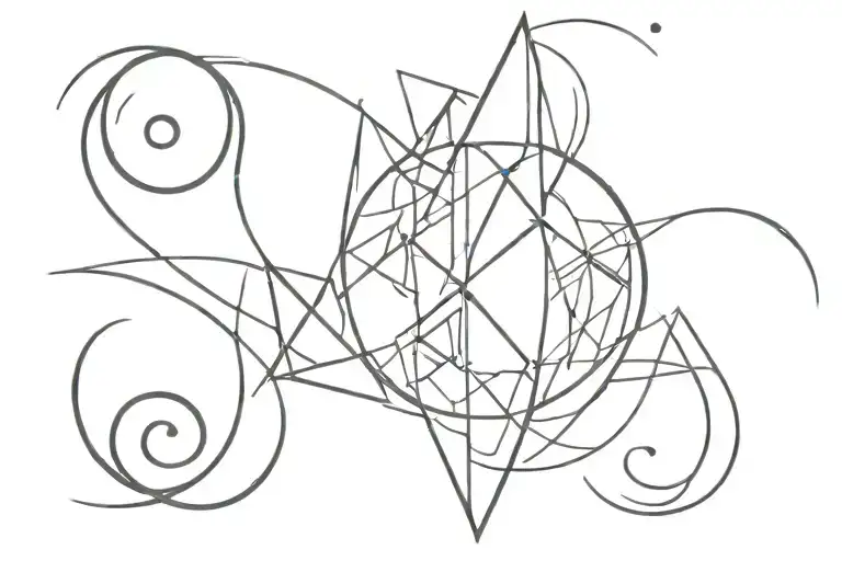 Ciber Sigilism Minimal Line Art