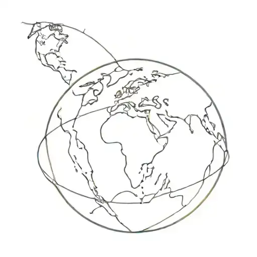 Globe Map Outline