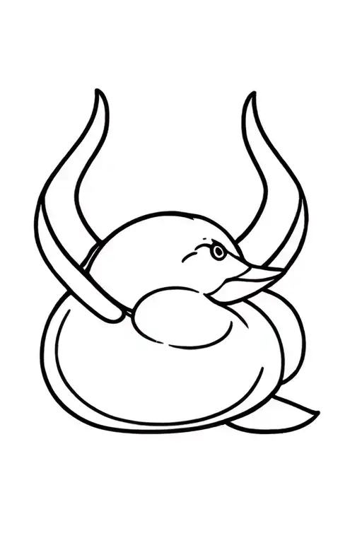 Devil Horns Rubber Duck