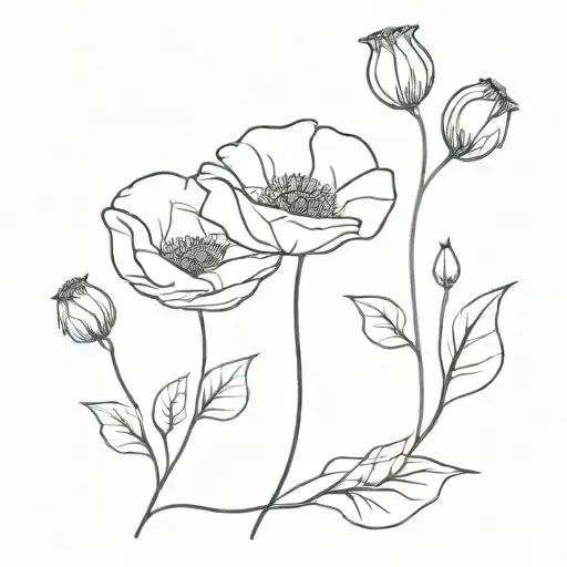 Poppy & Rose Intertwined