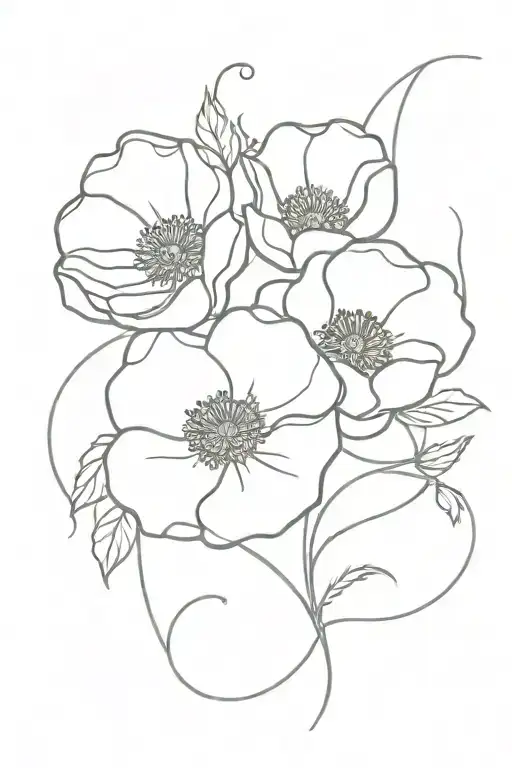 Poppy & Rose Intertwined