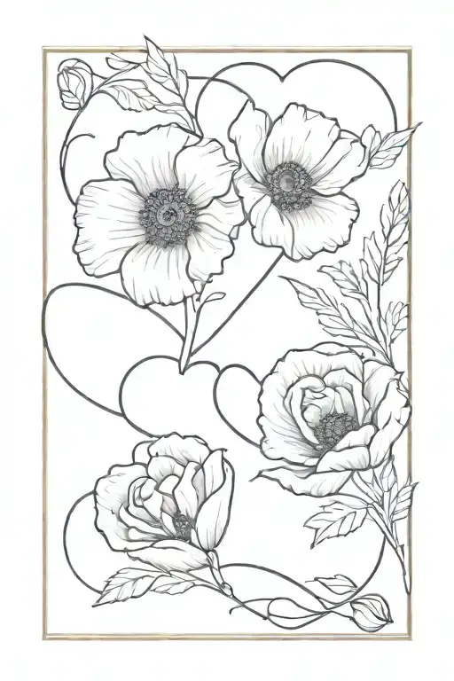 Poppy & Rose Intertwined Hearts