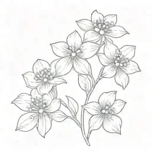 Three Forget Me Not Flowers