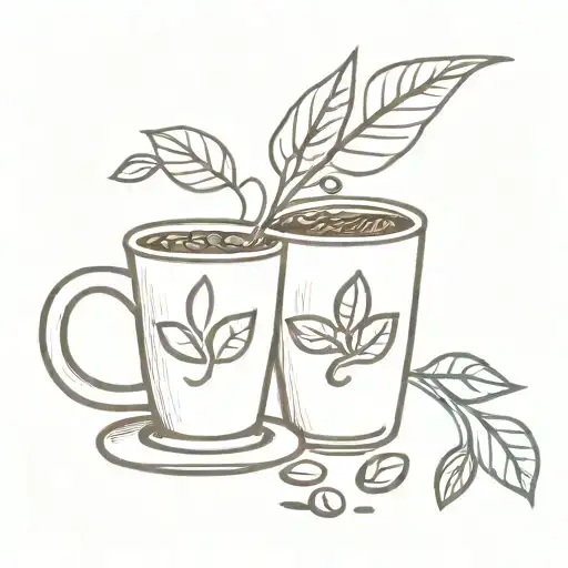 Couple Tattoo Who Loves Coffee Beans