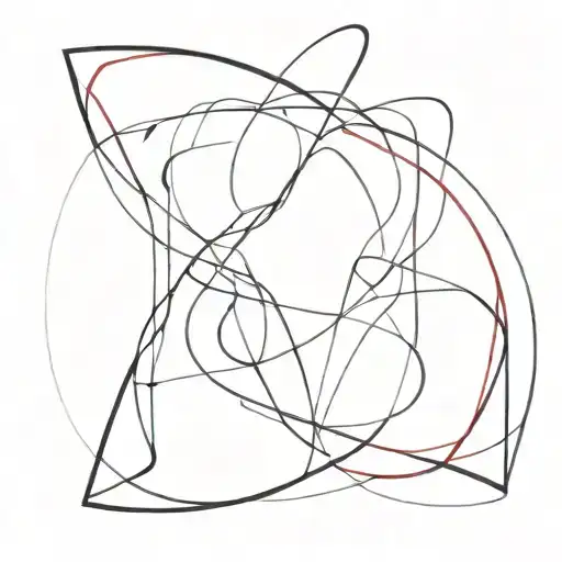 An Abstract Design Symbolizing Passion And Love Intertwined