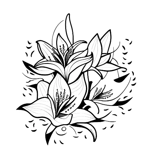 A Dove In A Field Of Lillies