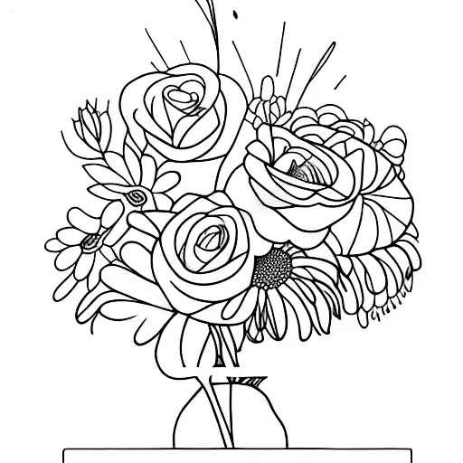 August Flowers And A Black Guitar