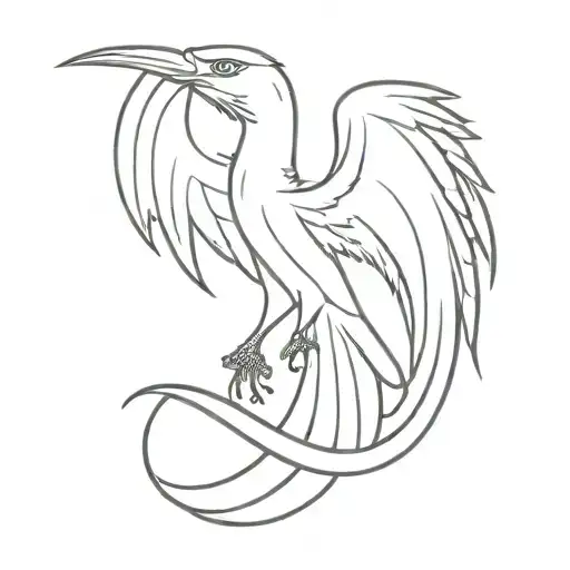 Phoenix Eagle Spreading With Barbell In Mouth