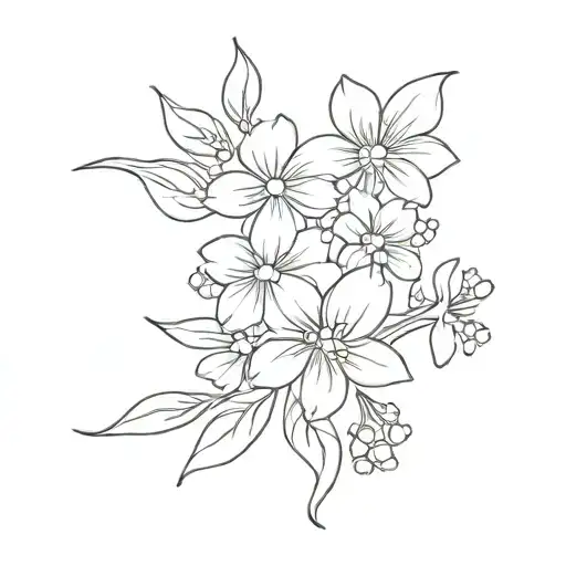 3 Forget Me Not Flowers Arc