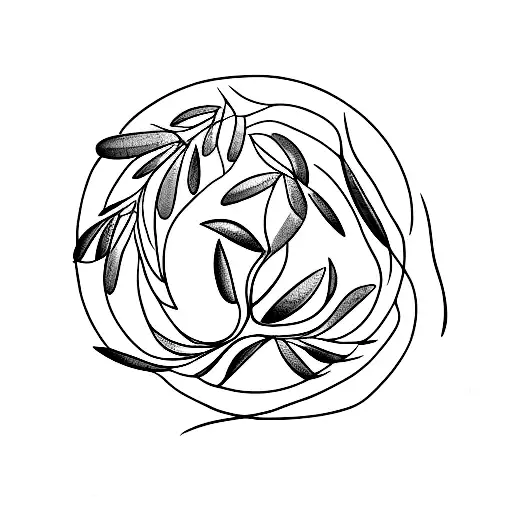 Olive Tree With Roots And Water In A Circle