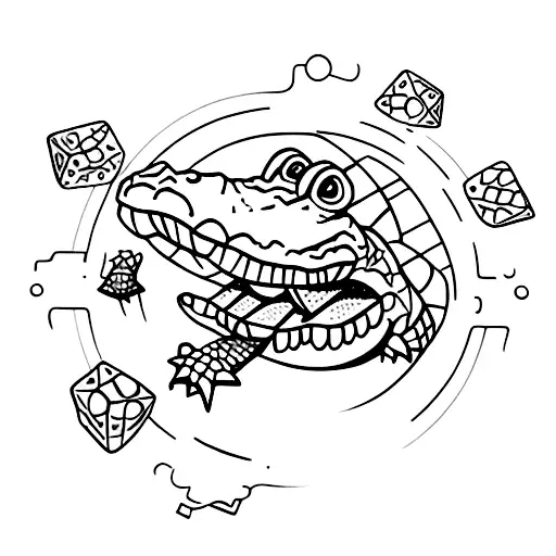 Baby Alligator Playing Minigold