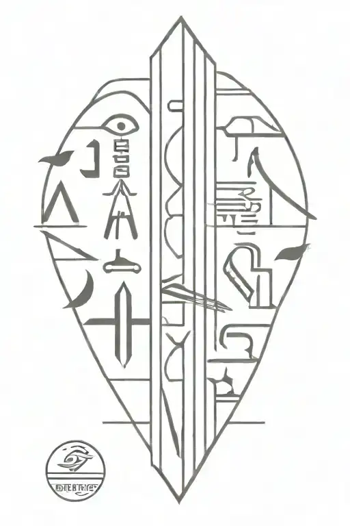 Egyptian Hieroglyphics Vertical