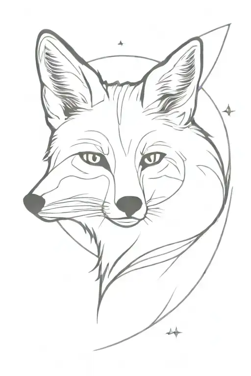 Fox Looking Up At The Star