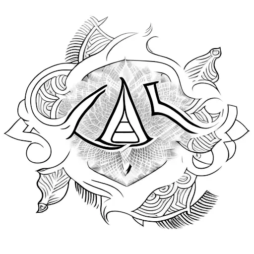 Krishna Name Tattoo With Peacock Feather In The End Of Arrow Below It