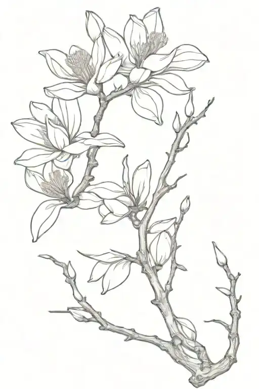Magnolia Tree Branch