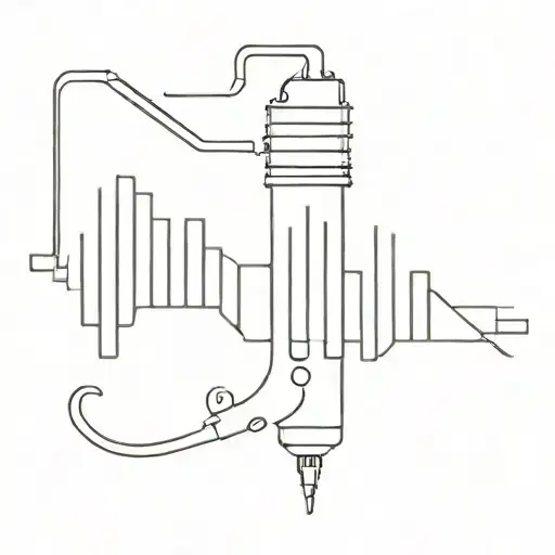 A Minimalist Tattoo Of A Music Equalizer With Valorant Gun Barrels As The Bars