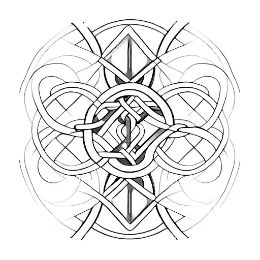 Minimalistic Two Pastel Colors Christian Cross Clearly Woven From Dna Helixes