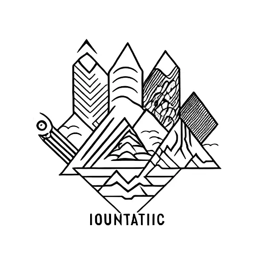 A Motorcycle Engine Transformed Into A Mountain Landscape