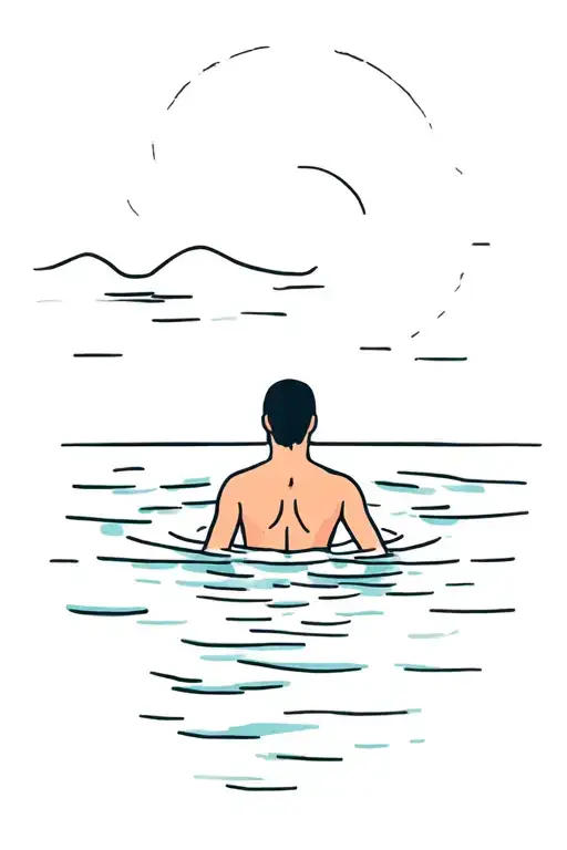 A Swimming Person In A Swimming Pool