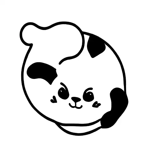 Panda With Lavender