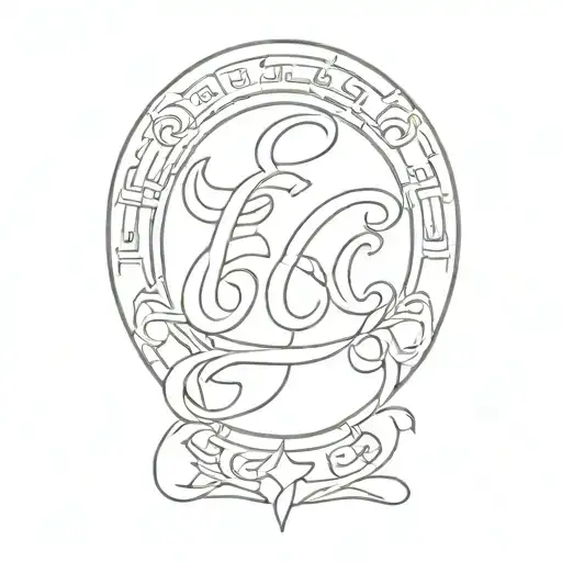 Large 'Ec' Letters 'Live Your Life' Script