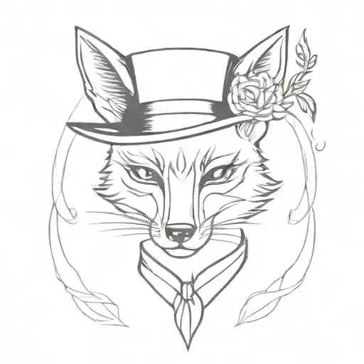 Oriental Fox Mask And Top Hat
