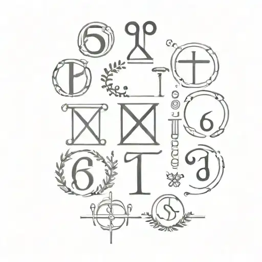 Roman Numbers 1-6 Made Into Some Medical Theme