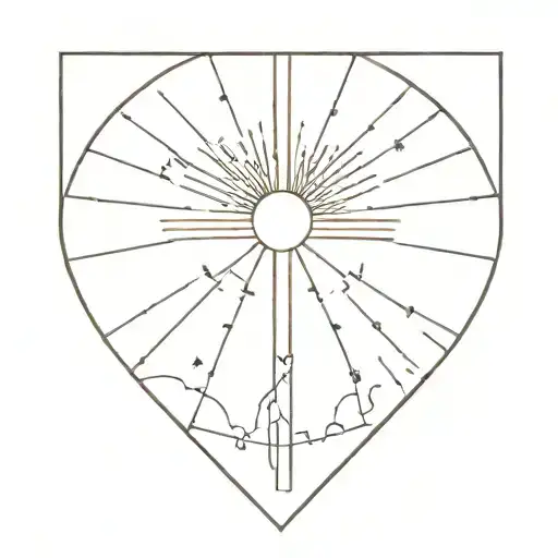 Minimalistic Half Sun Rays