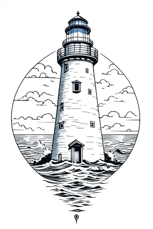 Lighthouse Near Ocean
