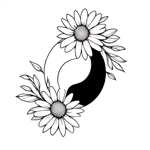 Yin And Yang Flower Daisy